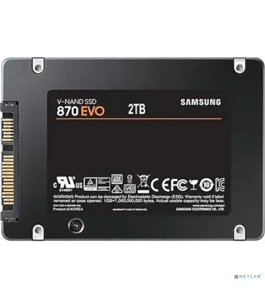Накопитель SSD Samsung 870 EVO, 2Tb, SATA III, 2.5', R/W 560/530