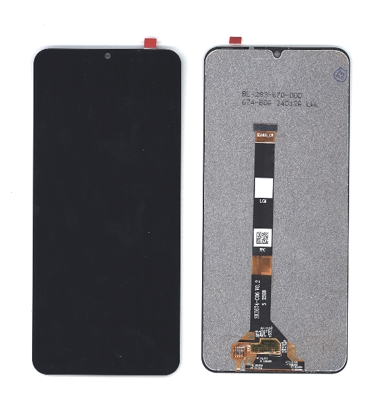 Дисплей для Realme C53, C51 (RMX3760, RMX3830) в сборе с тачскрином черный