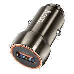 Автомобильное зарядное устройство Hoco Z46, 18Вт, USB, металлический серый, коробка, фото4