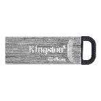 Флешка USB Kingston DataTraveler KYSON (DTKN/64GB), 64Gb, USB 3.2 Gen 1, R/W 200/60, серебристый/черный, фото18