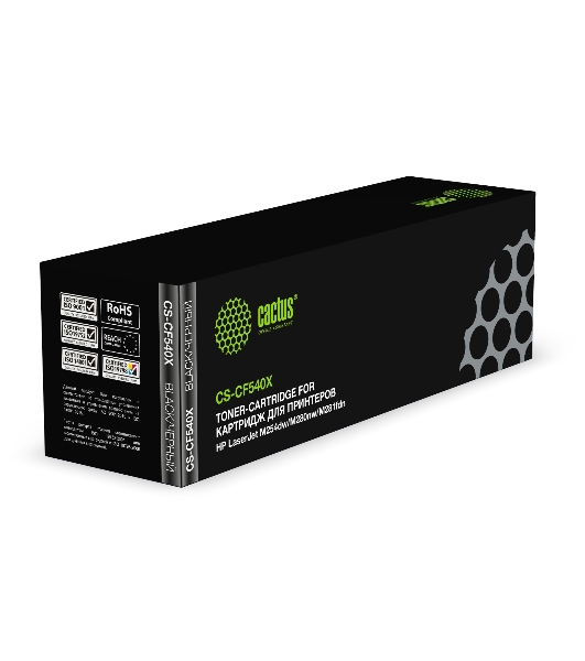 Картридж лазерный Cactus CS-CF540X черный (3200 стр.) для HP LJ M254dw/M280nw/M281fdn