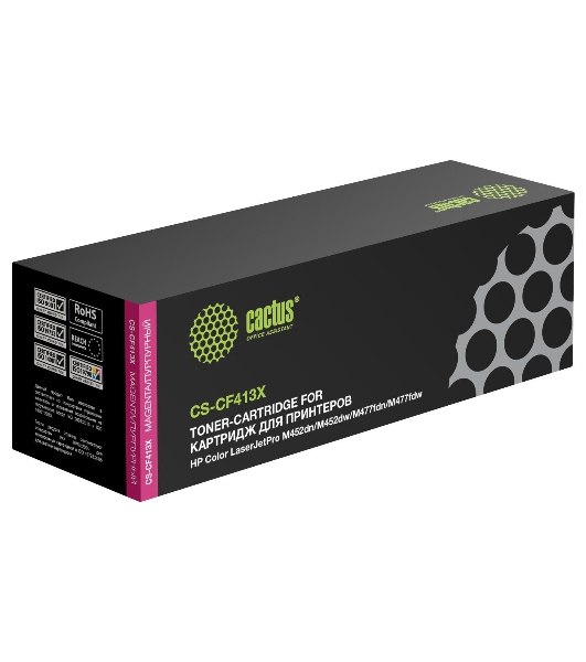 Картридж лазерный Cactus CS-CF413X пурпурный (5000 стр.) для HP HP CLJ Pro M452dn/M452dw/M477fdn/M477fdw