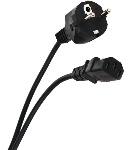 Кабель компьютер - розетка 3 м 220V (Европейский стандарт) VCOM/TELECOM