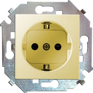 Механизм розетки 1-м СП Simon15 с заземл. сл. кость Simon 1591432-031
