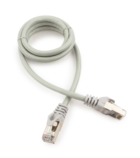 Патч-корд FTP Cablexpert cat.6, 1м, литой, многожильный, серый