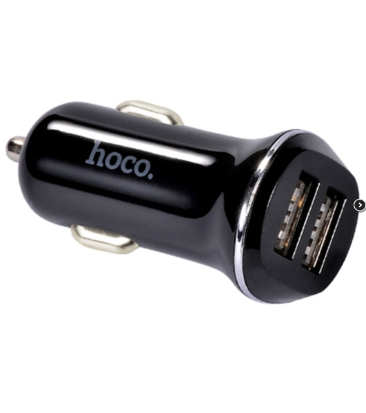 Автомобильная зарядка HOCO Z1 2xUSB, 2.1A, 11W, черный