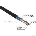 Кабель витая пара Rexant F/UTP, cat.5e, PE, 4х2х0,52 мм, 24AWG, OUTDOOR, SOLID, черный, 305м, фото4