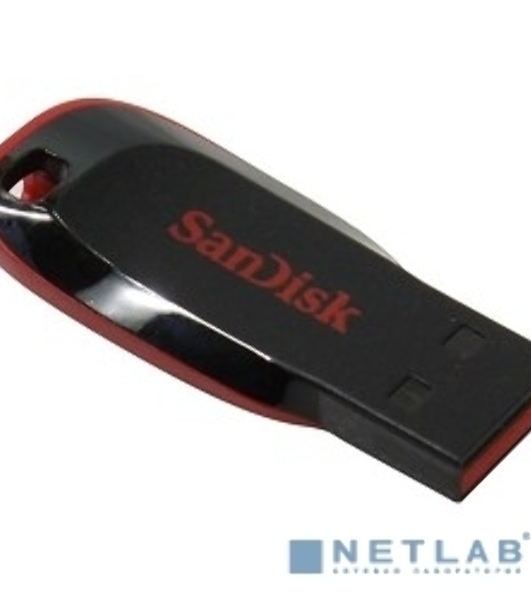 Флешка USB SanDisk Cruzer Blade (SDCZ50-128G-B35), 128Gb, USB 2.0, Type-A, R/W 16/4, черный