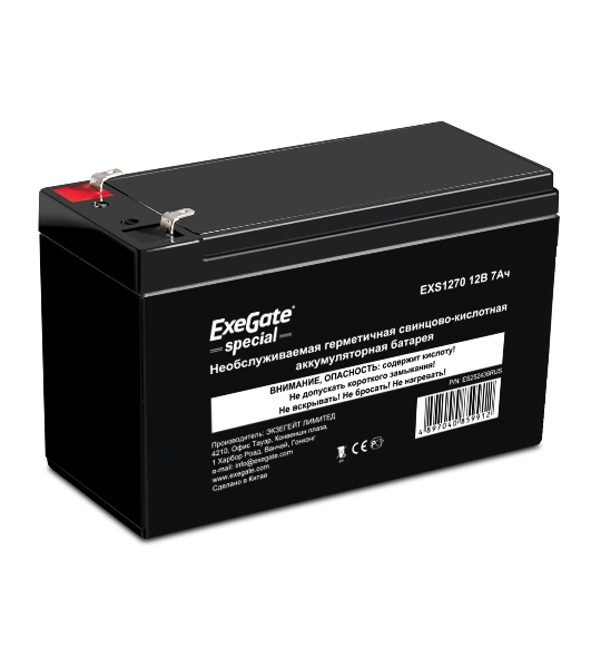 Батарея для ИБП ExeGate ES252436RUS DT 1207/EXS1270 (12V 7Ah), клеммы F1