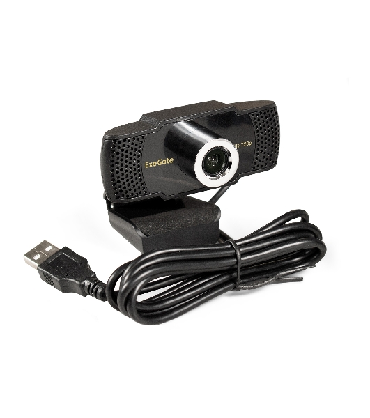 Веб-камера ExeGate BusinessPro C922 HD 1280x720, 30 кадр/с, USB Type-A, микрофон (шумоподавление), универсальное крепление