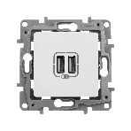 Зарядное устройство с двумя USB-разьемами 240В/5В 2400мА, Etika, белый Зарядное устройство с двумя USB-разьемами 240В/5В 2400мА, Etika, белый, фото4