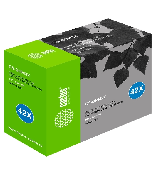 Картридж лазерный Cactus CS-Q5942X черный (20000 стр.) для HP 4250/4350