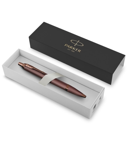 Ручка шариковая Parker IM Monochrome K328 (2190514) Burgundy PVD, M, синие чернила, подарочная коробка