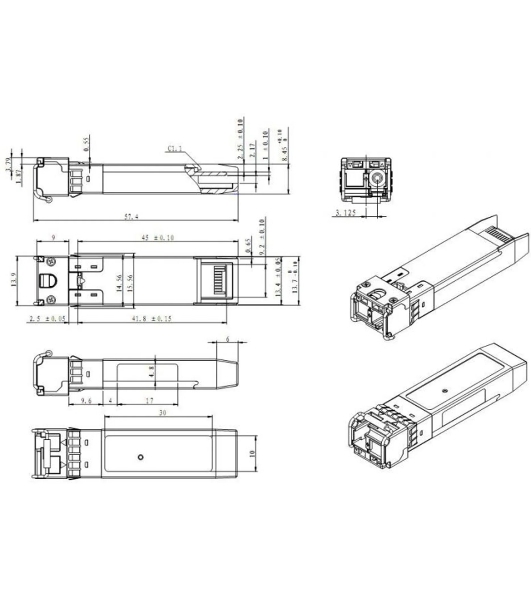 Модуль SNR SFP+ WDM, дальность до 3км (5dB), 1330нм