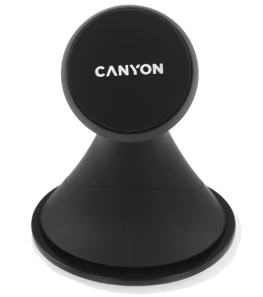 Автодержатель для смартфона на панели приборов и ветровом стекле Canyon Car черный