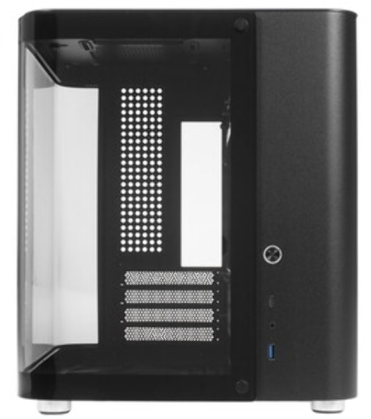 Корпус без блока питания Корпус JONSBO TK-1 Black 2.0 MATX без БП, mini-ITX, micro-ATX, черный