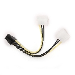 Кабель Gembird Разветвитель питания, 2xMolex->PCI-E 6pin, для подкл. в/к к б/п, фото 1