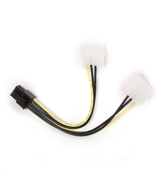 Кабель Gembird Разветвитель питания, 2xMolex->PCI-E 6pin, для подкл. в/к к б/п