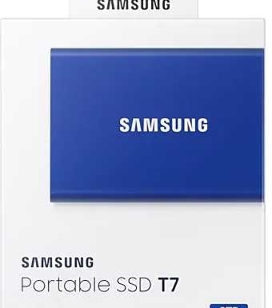 Внешний SSD Samsung T7, 2TB, USB 3.2 Gen 2 Type-C, R/W 1050/1000, синий