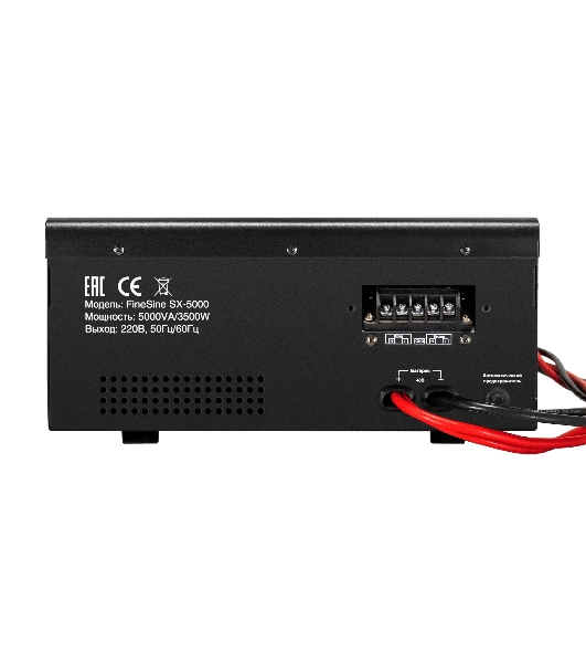 Комплект Источник бесперебойного питания EX296004RUS + батарея 40Aч EX282979RUS 4шт (инвертор, синус, для котла, настенный) ExeGate FineSine SX-5000.LCD.AVR.2SH.T <5000VA/3500W, чистая синусоида, цветной LCD-дисплей, AVR, 2*Schuko+клеммы, линейно-интерактивный, крепление настенное, черный> + батарея ExeGate HR 12-40 (12В, 40Ач) 4шт