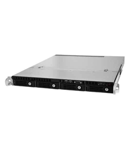 Серверный корпус Ablecom 1U chassis; Mini-ITX, Micro-ATX, ATX MBs; 4 x 3.5'' hsb; 2 x USB; 1 x COM port (Front); 1 x FH expantion slot; 600W (1+1) (80 Plus Platinum); no rails