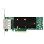 Плата контроллера RAID-массива Broadcom MegaRAID 9500-16e HBA PCIe 4.0 x8 LP, Tri-Mode SAS/SATA/NVMe, 16-port (4x SFF8644 ext), SAS3816 ROC (05-50075-00/05‐50075‐00004), фото 1