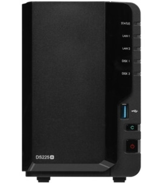 СХД настольное исполнение Synology 2BAY NO HDD DS225+