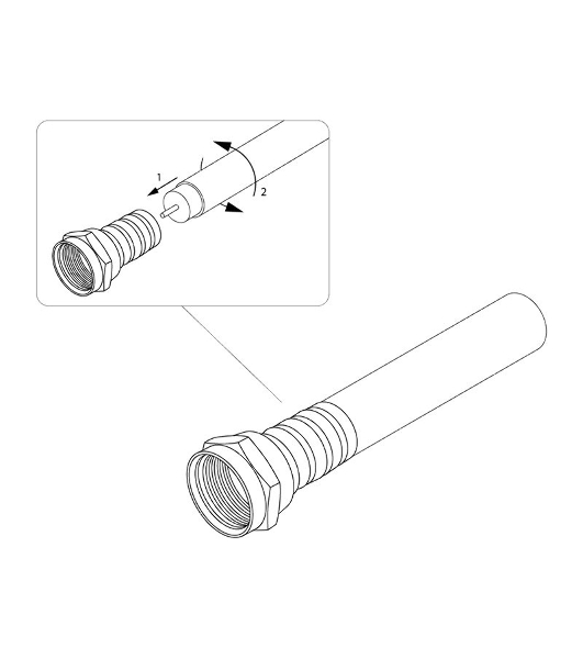 Разъем-F PROconnect RG-6 'AB' (03-008C) (уп.100шт)