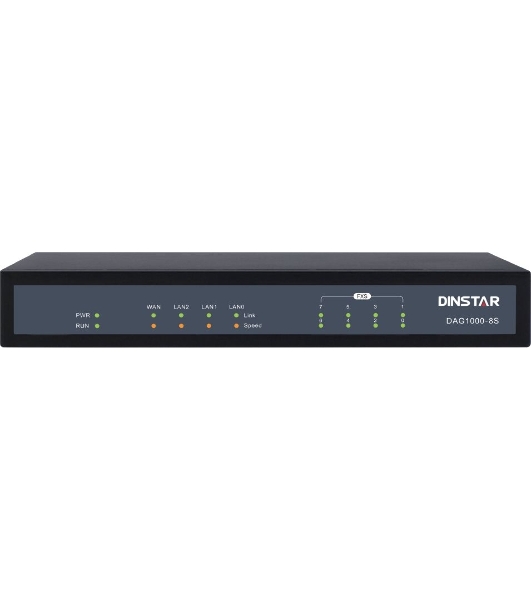 Шлюз IP Dinstar DAG1000-8S черный