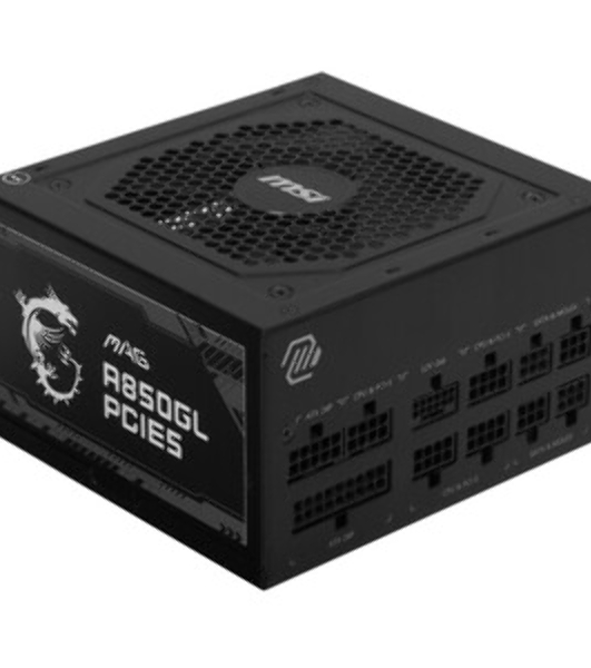 Блок питания MSI MAG A850GL PCIE5, 850W, 80 PLUS Gold, полностью модульный, ATX 3.0, PCIE5