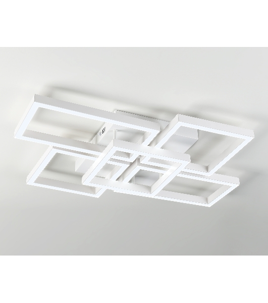 Потолочный светодиодный светильник Ambrella light FA1011/4+1 WH белый 90W 3000K-6400K 710*490*95 (ПДУ ИК)