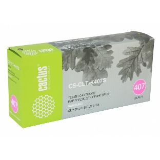 Картридж лазерный Cactus CS-CLT-K407S черный (1500 стр.) для Samsung CLP320/320n/325/CLX3185/3185n/3185fn