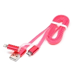 Кабель USB2.0 Cablexpert CC-mAPUSB2pk1m, AM/microBM 5P - iPhone lightning, 1м, комбо кабель, алюминиевые разъемы, розовый, блистер, фото8