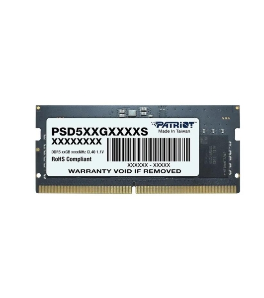 Оперативная память Patriot Signature, DDR5, 8GB (1x8 GB), 5600 MHz, CL46, SO-DIMM