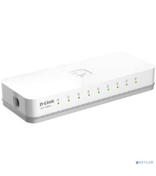 Коммутатор D-Link DES-1008C, 8×100 Мбит/с, неуправляемый