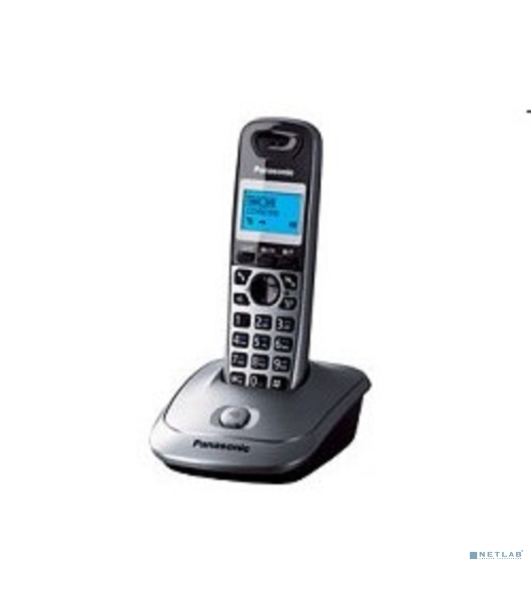 Телефон беспроводной (DECT) Panasonic KX-TG2511RUM (металик) АОН, Caller ID,спикерфон на трубке,переход в Эко режим одним нажатием