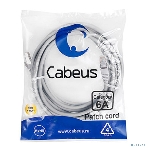 Шнур комм. Cabeus, кат. 6A, экр., S/FTP, RJ45/RJ45, LSZH, AWG26, 5м, серый, фото2