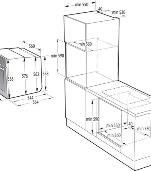 Независимая духовка Gorenje BOSX6737E09BG, встраиваемый