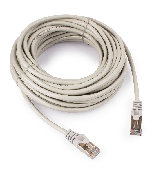Патч-корд FTP Cablexpert cat.5e, 10м, литой, многожильный серый