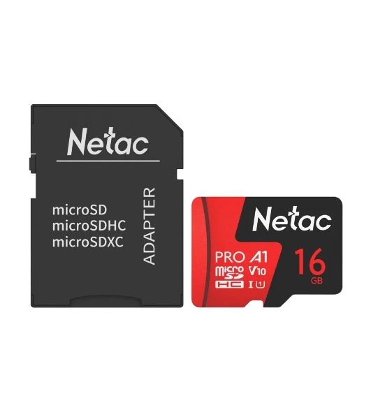 Флеш карта NeTac MicroSD card P500 Extreme Pro 16Gb, retail version w/SD adapter