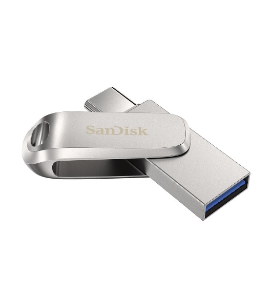 Флешка USB SanDisk Ultra Dual Luxe (SDDDC4-256G-G46), 256Gb, USB 3.2/USB Type-C, R/W 150/40, серебристый