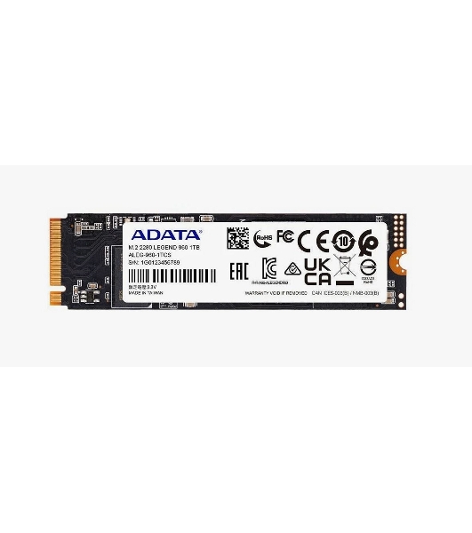 Накопитель SSD ADATA LEGEND 960, 1Tb, PCIe 4.0 x4, M.2 2280, NVMe, R/W 7400/6000, с радиатором