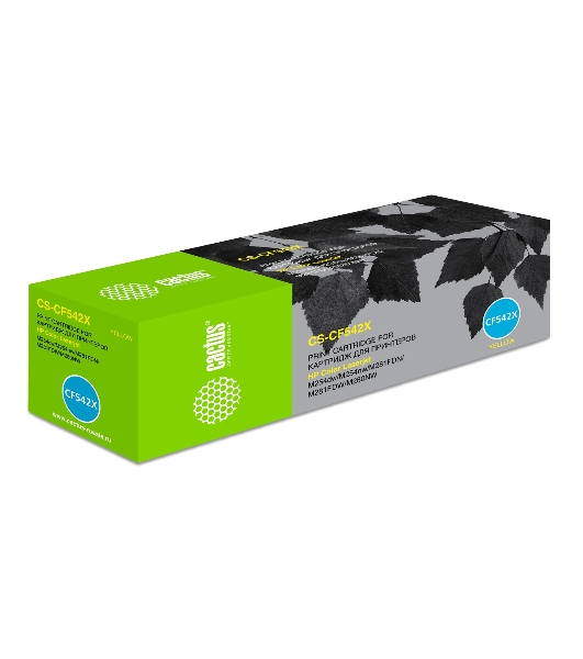 Картридж лазерный Cactus CS-CF542X желтый (2500 стр.) для HP LJ M254dw/M280nw/M281fdn