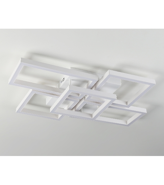 Потолочный светодиодный светильник Ambrella light FA1011/4+1 WH белый 90W 3000K-6400K 710*490*95 (ПДУ ИК)