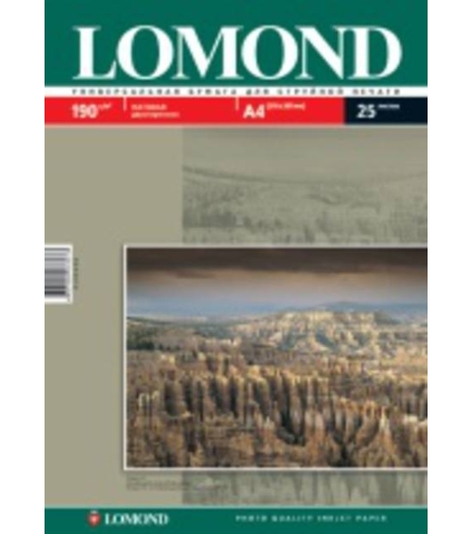 Фотобумага Lomond 0102036 A4/190г/м2/25л./белый матовое для струйной печати