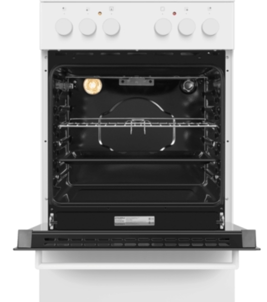 Плита электрическая Maunfeld MEC55CW07 белый, конфорок 4 шт, духовка 60 л, 50 см x 85 см x 60 см