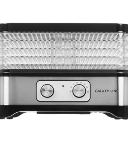 Сушилка для овощей и фруктов Galaxy Line GL 2639, черный с серебристым, с механическим управлением, 500 вт