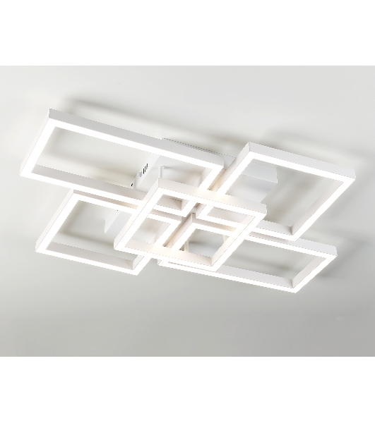 Потолочный светодиодный светильник Ambrella light FA1011/4+1 WH белый 90W 3000K-6400K 710*490*95 (ПДУ ИК)