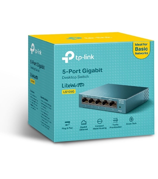 Коммутатор TP-Link 5 ports Giga Unmanagement switch, 5 10/100/1000Mbps RJ-45 ports
