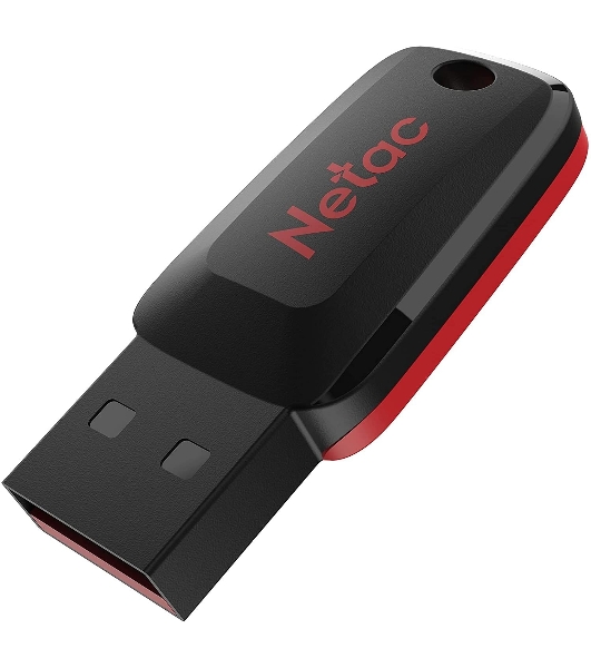 Флешка USB R/W Netac 128Gb U197 NT03U197N-128G-20BK USB 2.0 черный/красный